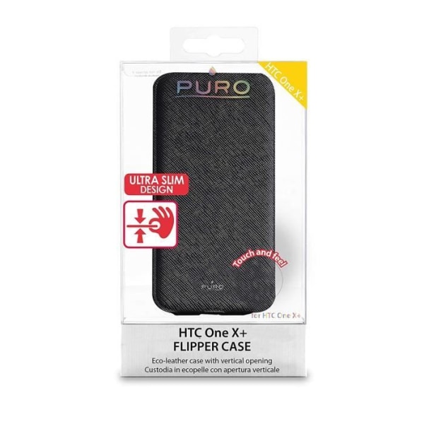 Puro Flip Fodral för HTC One X Svart - 8033830069437