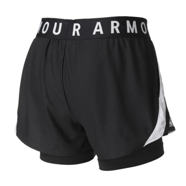 2 i 1 shorts - Under Armour - Play Up - Damer - Svart/vit Svart vit S