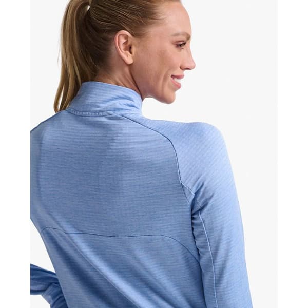 Långärmad tröja 1/4 zip dam 2XU Ignition hortensia/vit reflekterande jag