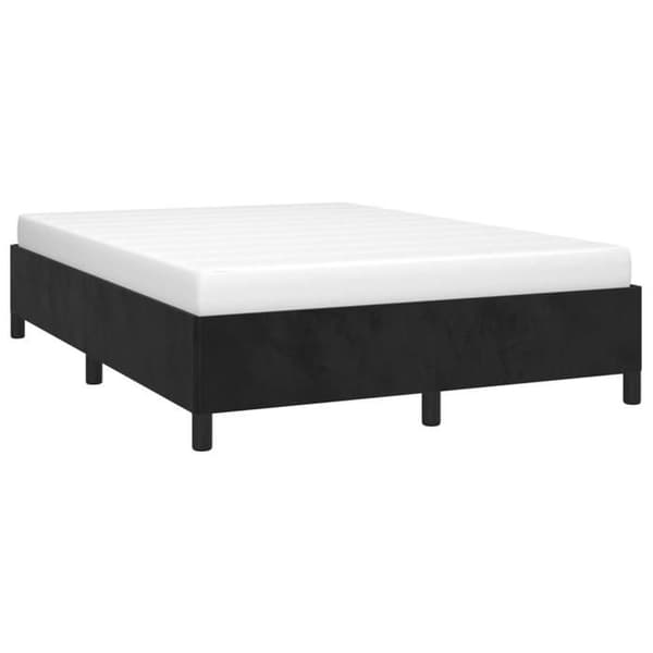 vidaXL Sängram utan madrass svart 140x190 cm sammet 347320 Svart