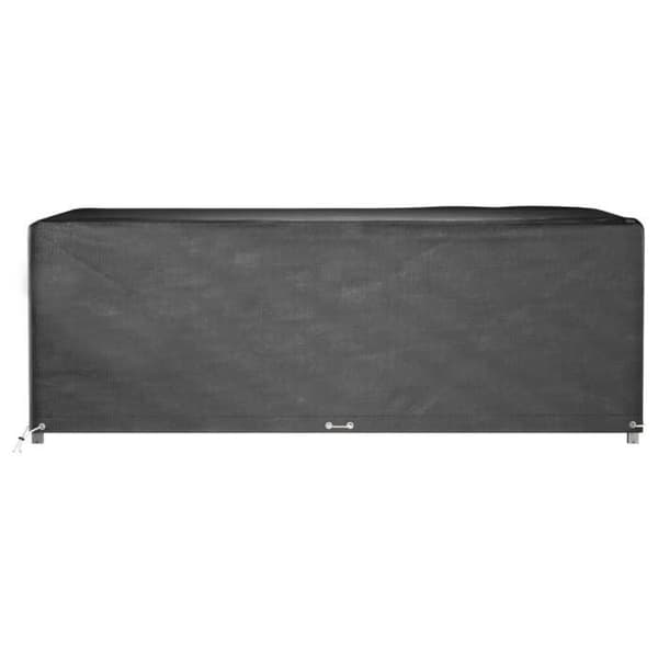 vidaXL Trädgårdsmöbelöverdrag 12 öljetter 230x165x80cm Rektangulär 319299 Svart