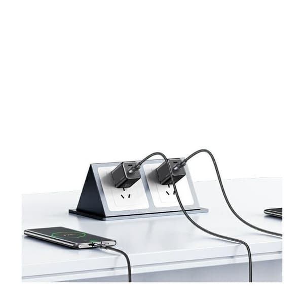 USB till USB-C-kabel USAMS 1,2 m, snabbladdning, stål