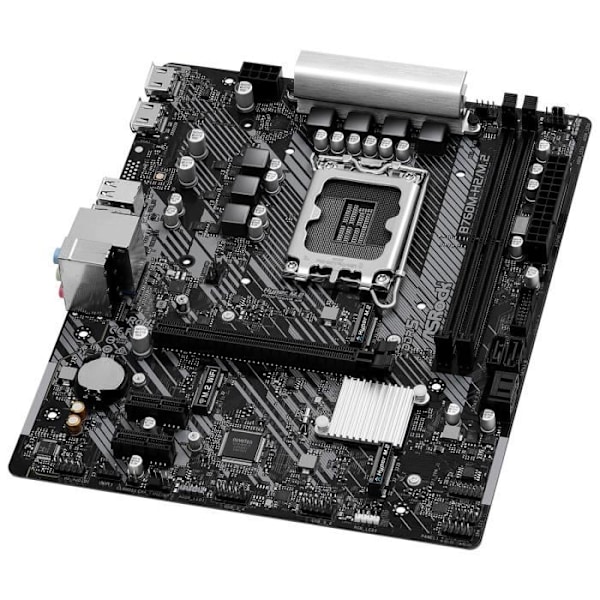 ASRock B760M-H2/M.2 DDR5 (Intel LGA 1700) Micro ATX-moderkort - USB 3.2 Gen 2 - Ethernet