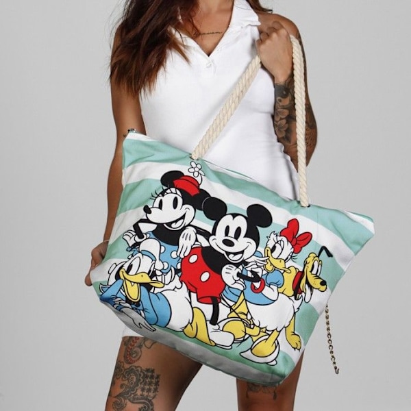 Sun Beach Bag - Disney Mickey Mouse Together - Blå - One Size Blå