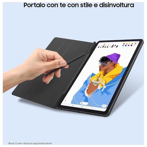 Samsung Galaxy Tab S6 Lite (2022), S Pen, surfplatta, 10,4 tums TFT LCD-pekskärm, Wi-Fi, 4 GB RAM, 128 GB utbyggbart, batteri
