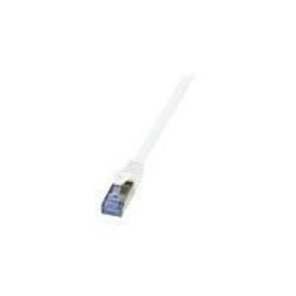 Nätverkskabel (RJ45) CAT6A S/FTP vit 5,00m - LOGILINK - halogenfri