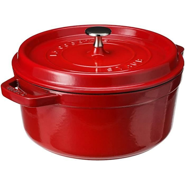 STAUB Round Cocotte 4 Quarts 4-Quart Cherry - 1102406