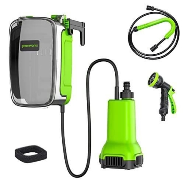 Dränkbar pump - GREENWORKS - G24SWP - 2000L/h - Batteridriven - För vattning och uppsamling av regnvatten
