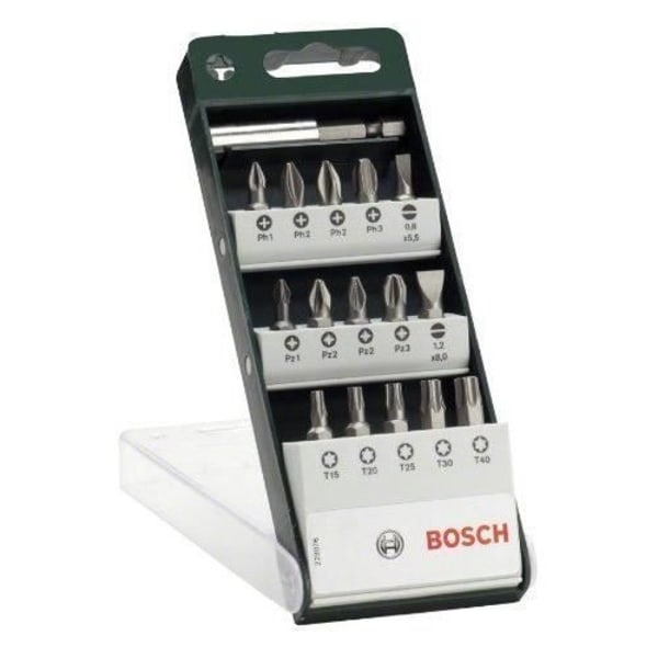 Bosch 2609255977 Skruvmejselset med bits + Universellt bitsfäste Standardkvalitet 25 mm 16 stycken