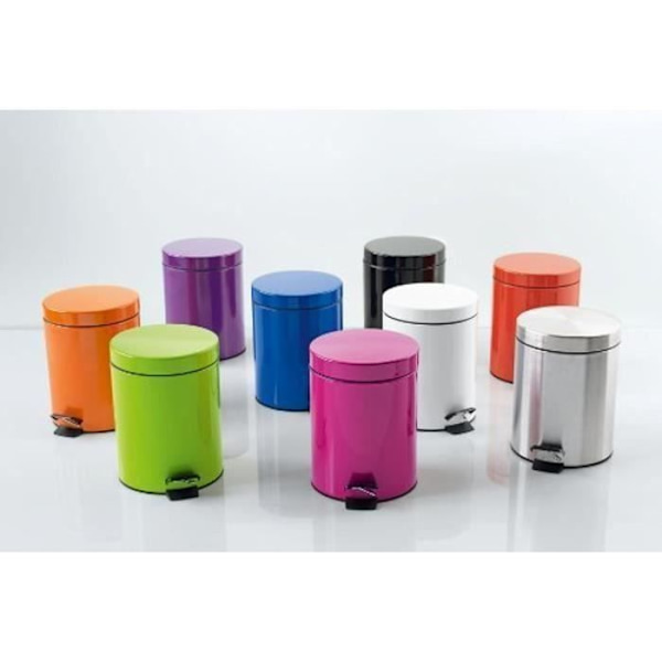 Spirella Pedal Bin Metall SYDNEY 5L Orange Orange