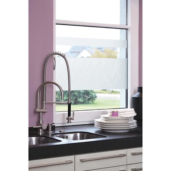 DC-FIX Static Windows Stripes Ava - 45 cm x 2 m Vit