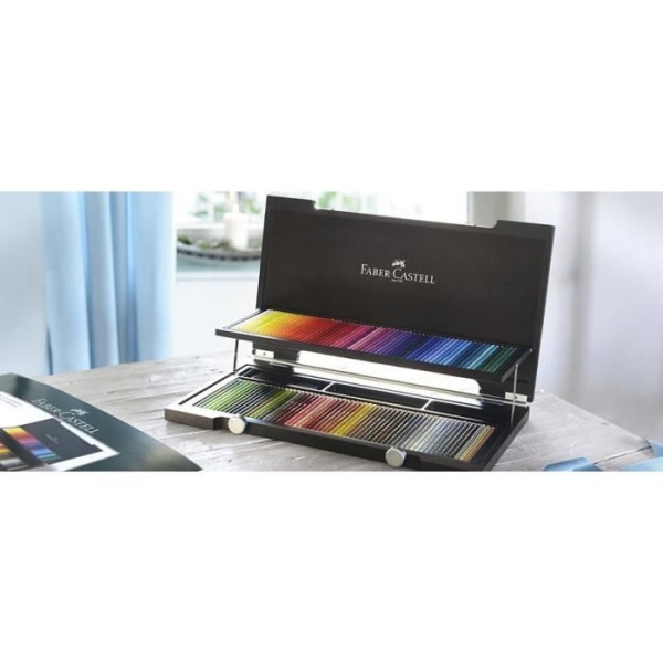 Coffret med 120 färgpennor Polychromos - FABER-CASTELL - Flerfärgad - Kvalitetsspitspenna Flerfärgad