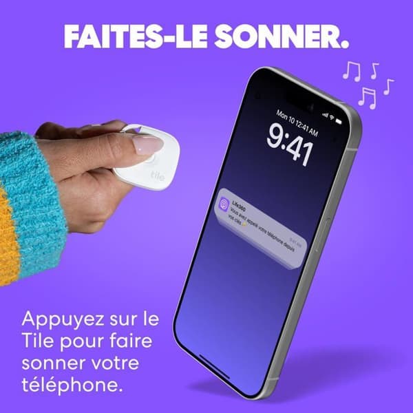 Tile av Life360 Mate (2024) - Tracker Bluetooth, nyckeldetektor och föremålslokalisator för nycklar, väskor och andra. Detekterar