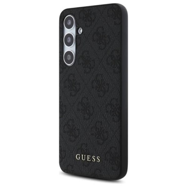 Coque för Samsung Galaxy S24 FE (grå), Guess 4G, guld metall, Logotyp