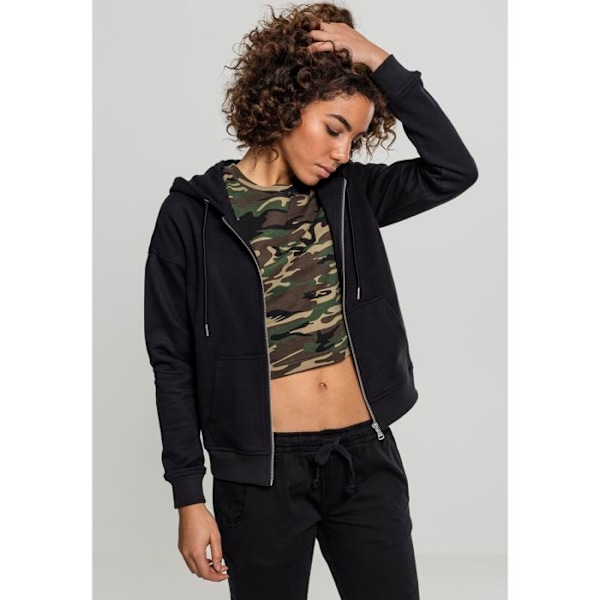 Hoodie med dragkedja - Urban Classic - Classic Ladies - Grå - Långa ärmar - Dam grå M