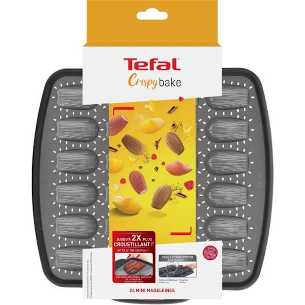 TEFAL Mold 24 mini madeleines Crispybake - Silikon - 30x29 cm