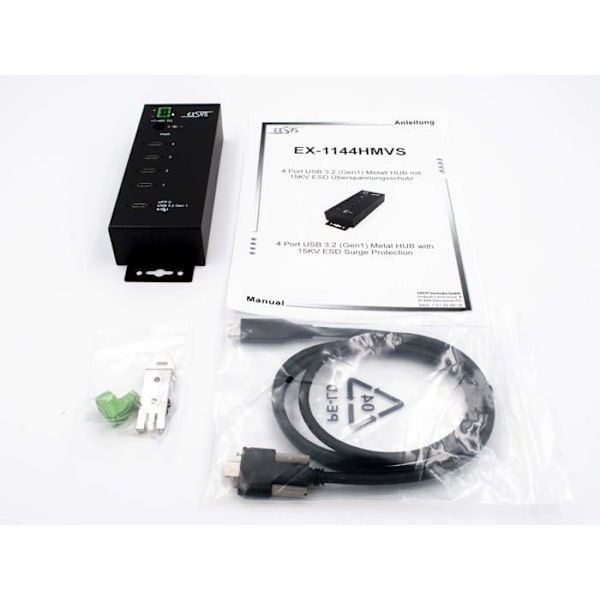 Annan USB-kringutrustning Exsys - EX-1144HMVS - Schnittstellen-Hub USB 3.2 Gen 1 (3.1 Gen 1) Type-C Schwarz ()