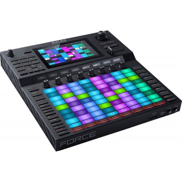 Akai Pro Force - Fristående arbetsstationer - 8x8 kuddar, 8 potentiometrar, 7-tumsskärm