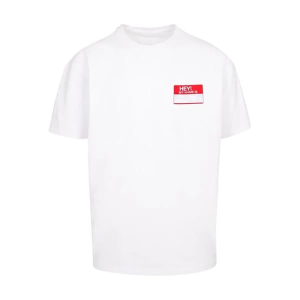 T-shirt oversize Upscale Hej! Jag heter - vit Vit XS