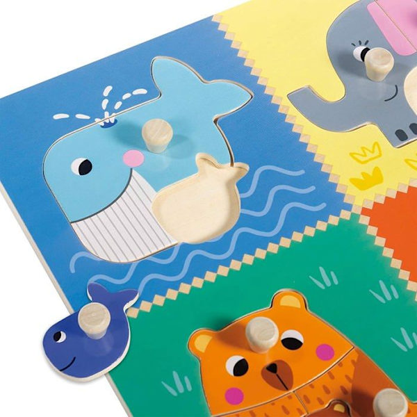 Mamás Y Bebés Diset Animals Puzzle - För spädbarn från 2 år och äldre - Mindre än 100 bitar - Flerfärgad Flerfärgad
