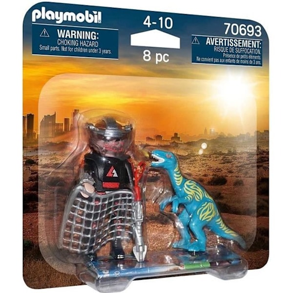 PLAYMOBIL - 70693 - Velociraptor Poacher Duo - Dino Rise - 8 delar - Barn Flerfärgad