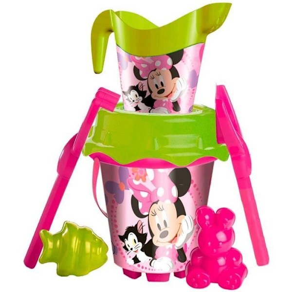 Strandspel - Minnie - Kub + tillbehör - Färgglad - 36 x 18 cm - Från 18 månader Färgad