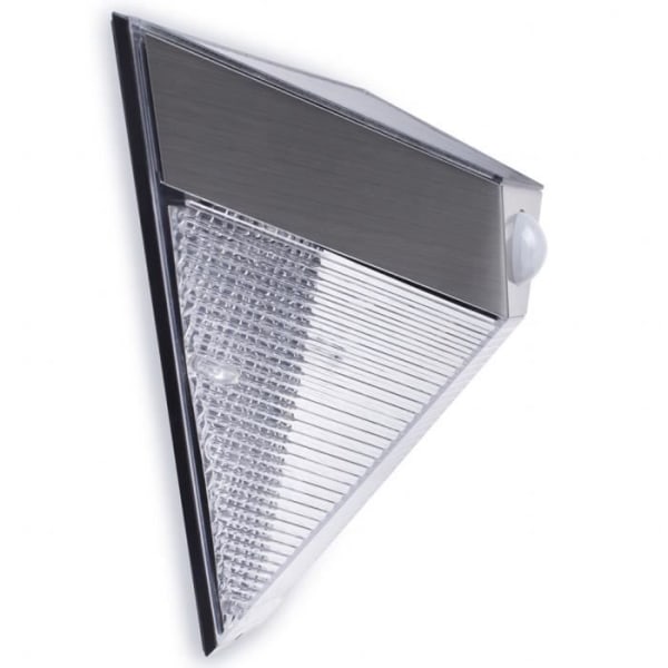 Smartwares Lampa med PIR-sensor Pyramid Silver 5000.703 Rostfritt stål