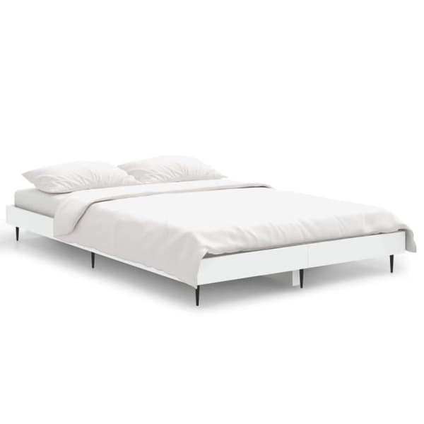 vidaXL Sängstomme Vit 120x190 cm Konstruerat trä 832293