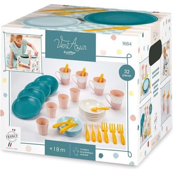 Picknickservice - Vert Azur ECIFIFIER Flerfärgad