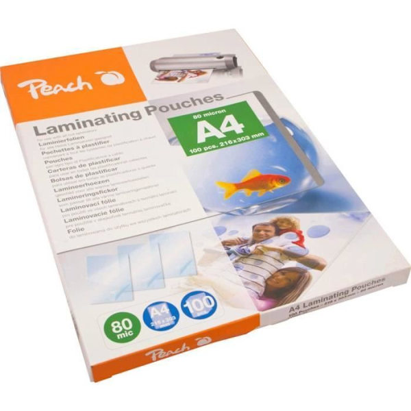 Plastifieringsark - PEACH - PP580-02 - DIN A4 - 80 mikron - 100 st
