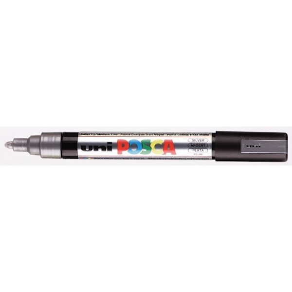 POSCA Marker Medium Conical Tip Silver Pengar