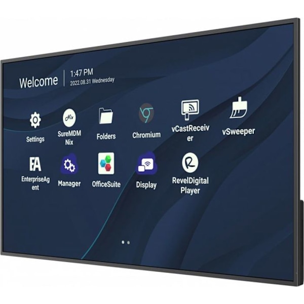 Skärm 43'' ViewSonic LFD 4K LED UHD 16:9 32GB 500nit 6,5ms 5000:1 178/178 VESA 200x200 2xHDMI, 2xUSB, 1xUSB Type-C, RJ45, RS232, HPs Svart