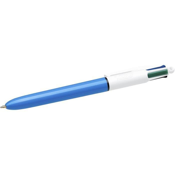 BIC 4 färger original infällbara kulspetspennor Medium Point (1,0 mm) - kartong med 12 Blandad