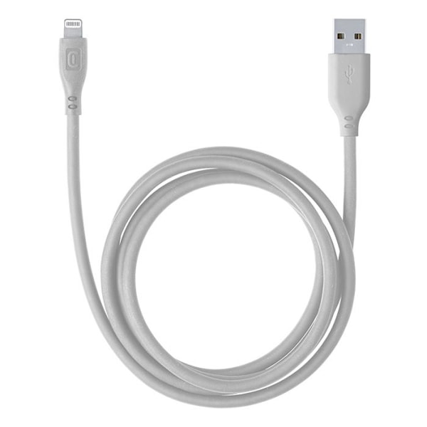 Cellularline Soft Cable - USB-A till Lightning kabel certifierad MFi 1,2 m (grå)