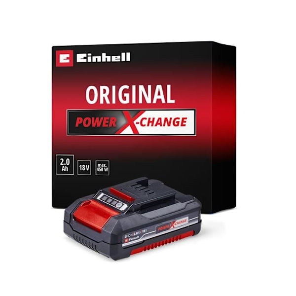 Einhell Batteri 2,0 Ah Power X-Change (18V, Li-Ion, Laddningsindikator)