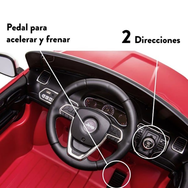 Feber elbil - 800013450 - Red Jeep Cherokee elbil - 12V (kändis)