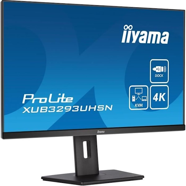 PC-skärm - IIYAMA - XUB3293UHSN-B5 - 32" IPS LED 4K 3840 x 2160 - 4ms - 60Hz - HDMI DP USB-C