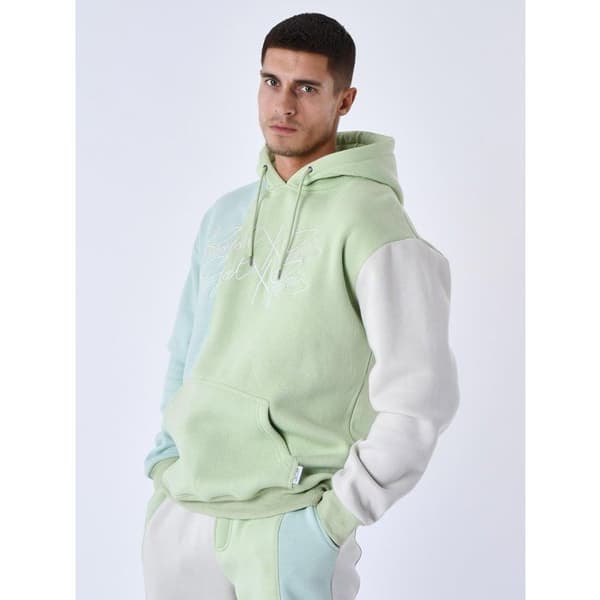 Trikolor Hoodie Grön S