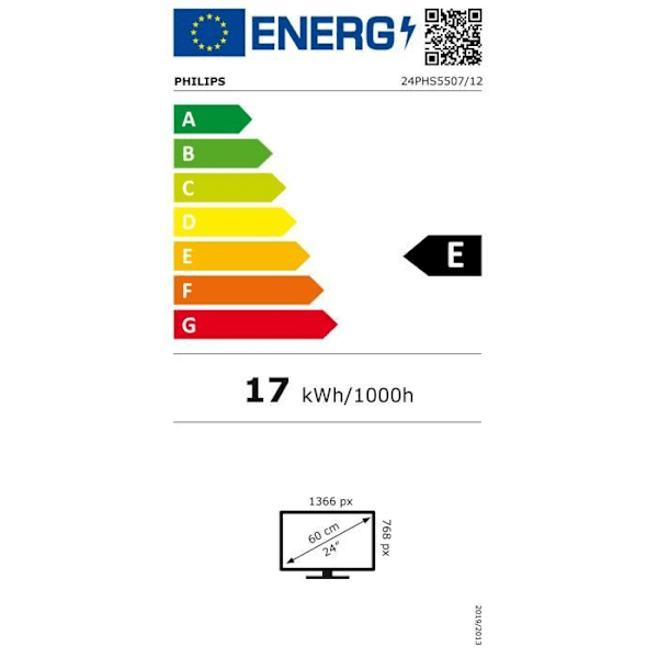 PHILIPS 24PHS5507/12 24" (60cm) HD LED-TV 2 X HDMI 1 X USB