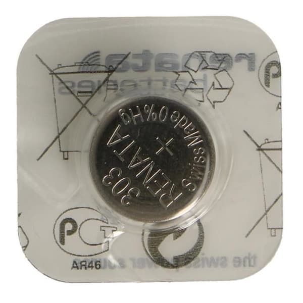 Silveroxid knappcell 303 / SR44SW 0% kvicksilver 1,55V