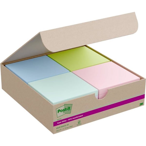Pique-notes Post-it - 654SP-RSSCOL-20