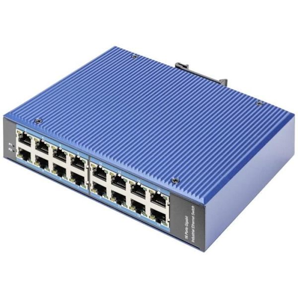 Digitus DN-651129 16-portar 10/100/1000 Mbit/s industriell Ethernet-switch