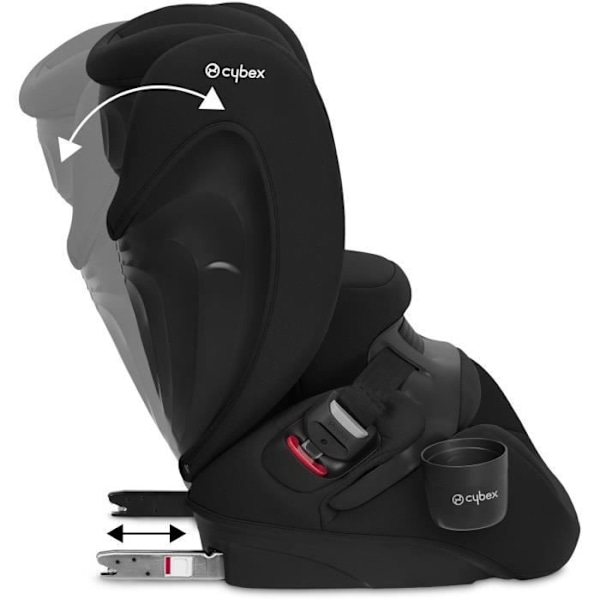 CYBEX PALLAS B2 I-SIZE bilbarnstol - Från 15 månader till 12 år - Pure Black - Svart Svart