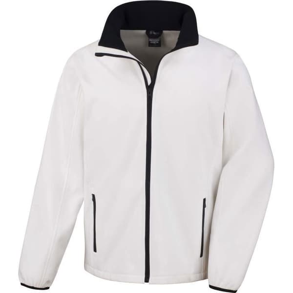 Resultat Softshell Printable Jacket vit svart jag