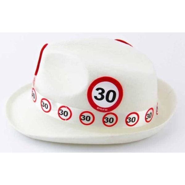 Kostym - CREATIVE - Creative Traffic Sign 30th White Hat - Vuxen - Blandat - Vit