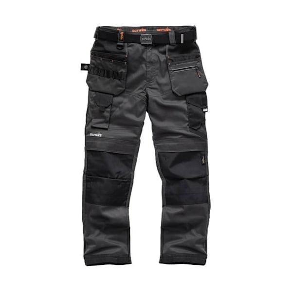 Arbetsbyxor - Scruffs - Graphite Pro Flex - Fickor - Förstärkt tyg - Slim fit Grafit 32