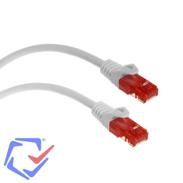 Maclean MCTV-303 W Cat6 UTP patchcord nätverk LAN Ethernet 2xRJ45 3m vit