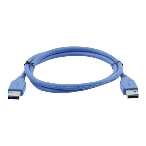 KRAMER C-USB3-AA-3 USB-kabel - USB 3.0 90 cm - Blå - Skärmad