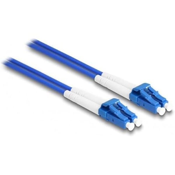 Kabel av fiberoptik - DELOCK - 87921 - Enkelt läge OS2 - LC Duplex - 3 m - Metallskydd
