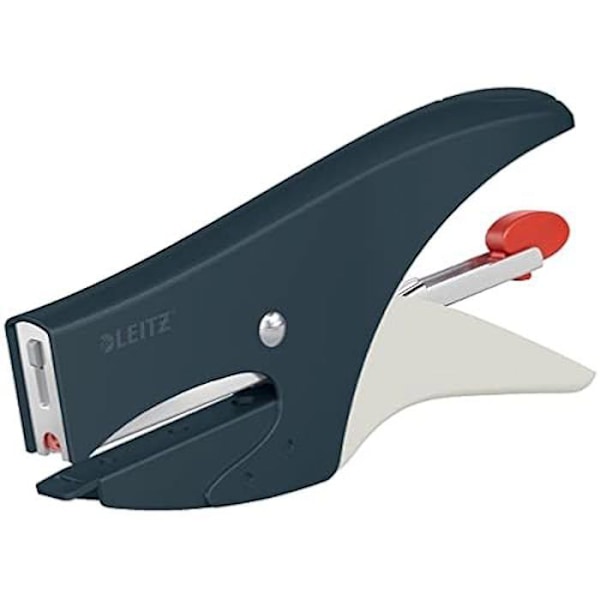 Häftapparat - LEITZ - Modell 56450089 - Kapacitet 15 Ark - Bakladdning - Ergonomisk Matt grå